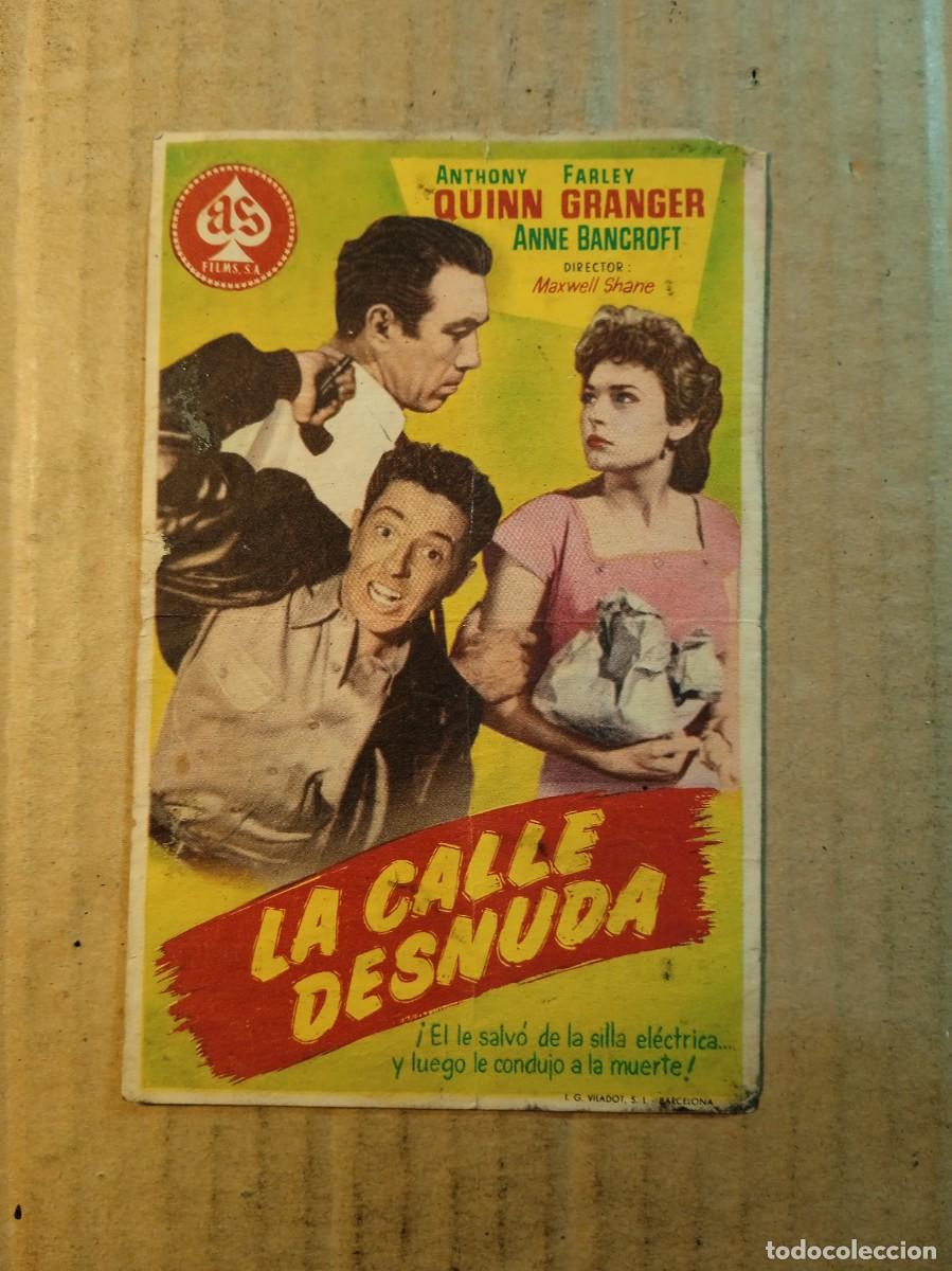 Cine: FOLLETO DE MANO CON PUBLICIDAD LA CALLE DESNUDA