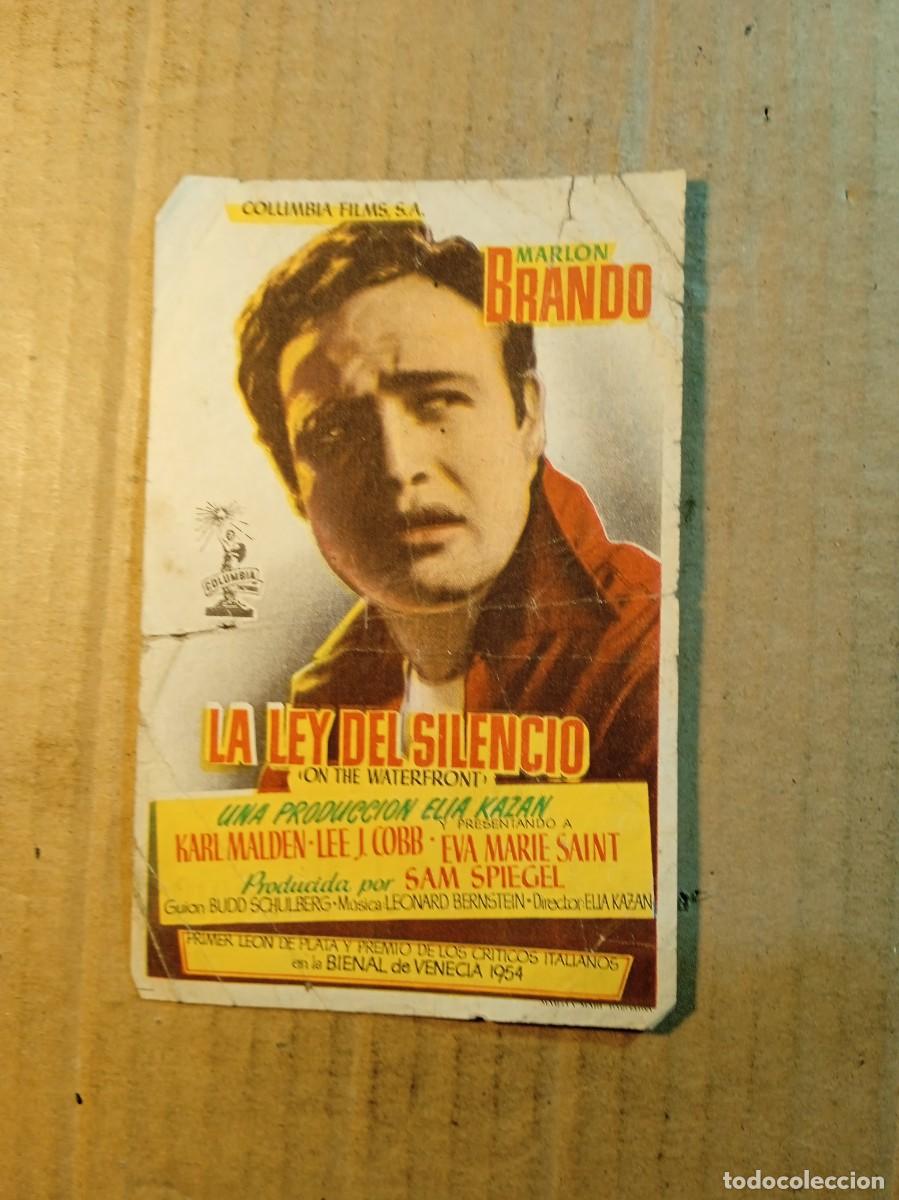 Cine: FOLLETO DE MANO CON PUBLICIDAD LA LEY DEL SILENCIO