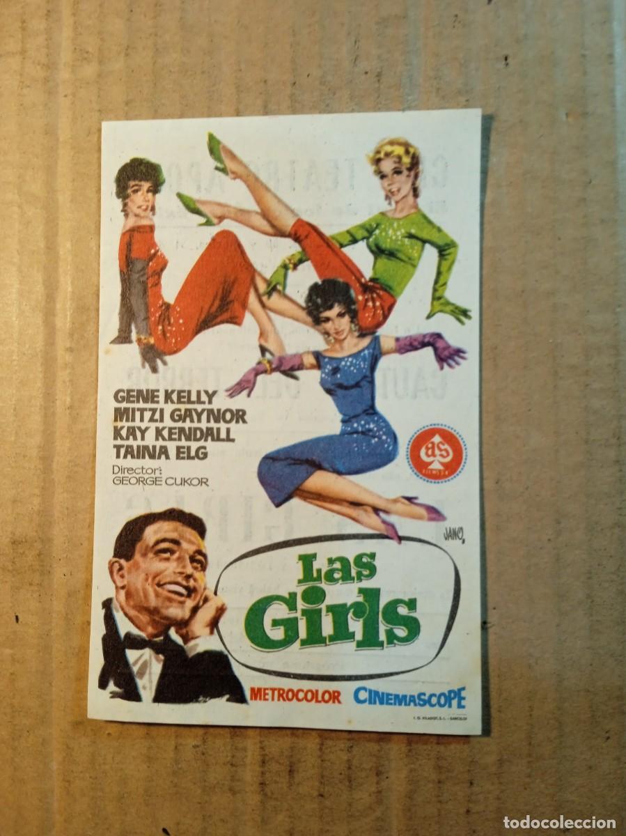 Cine: FOLLETO DE MANO CON PUBLICIDAD LAS GIRLS