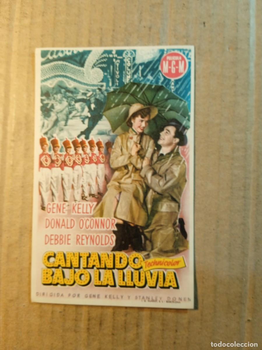 Cine: FOLLETO DE MANO CON PUBLICIDAD CANTANDO BAJO LA LLUVIA