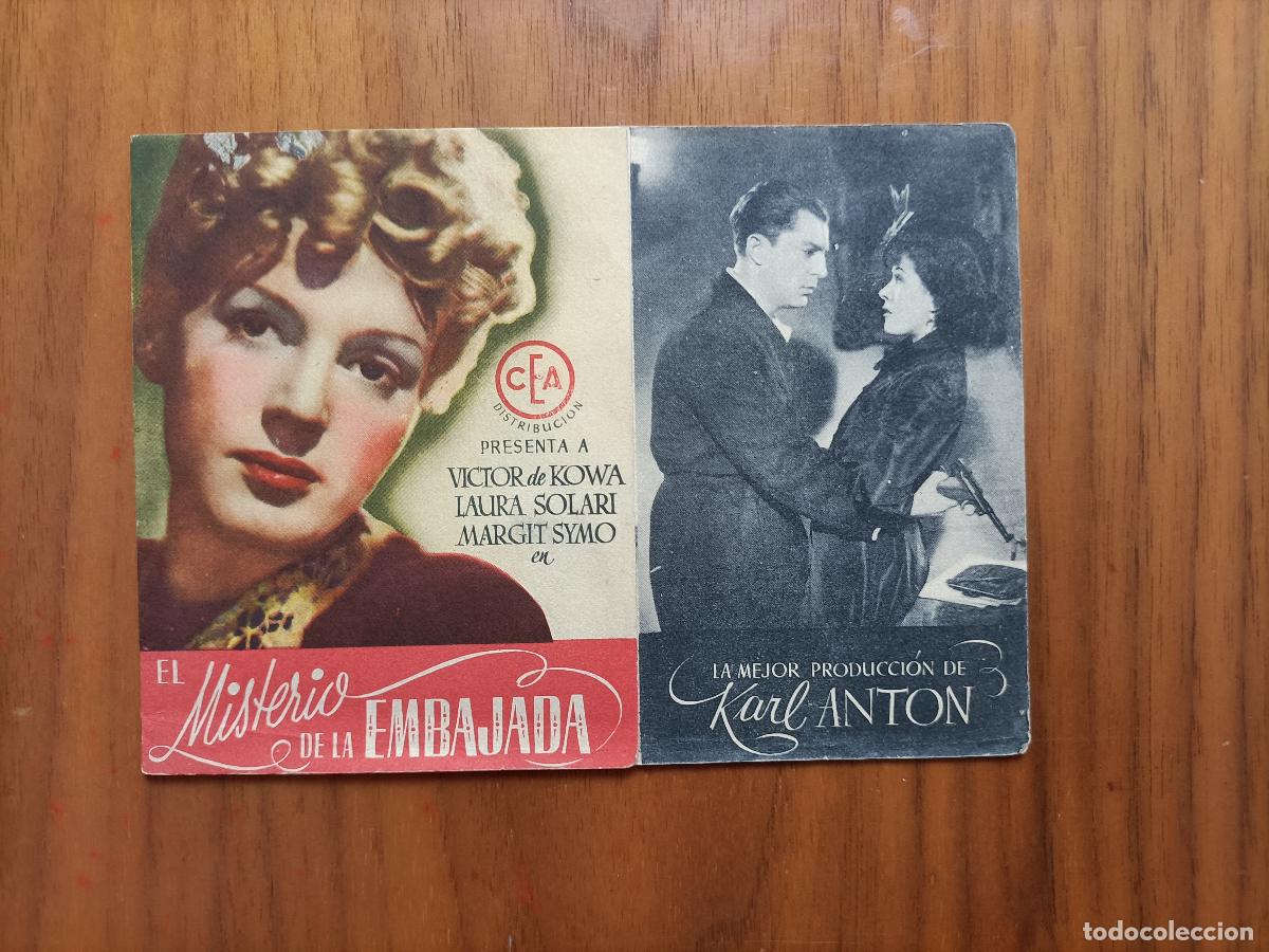 Cine: EL MISTERIO DE LA EMBAJADA. 1942. ES DOBLE S/P. VICTOR DE KOVA. COMO NUEVO