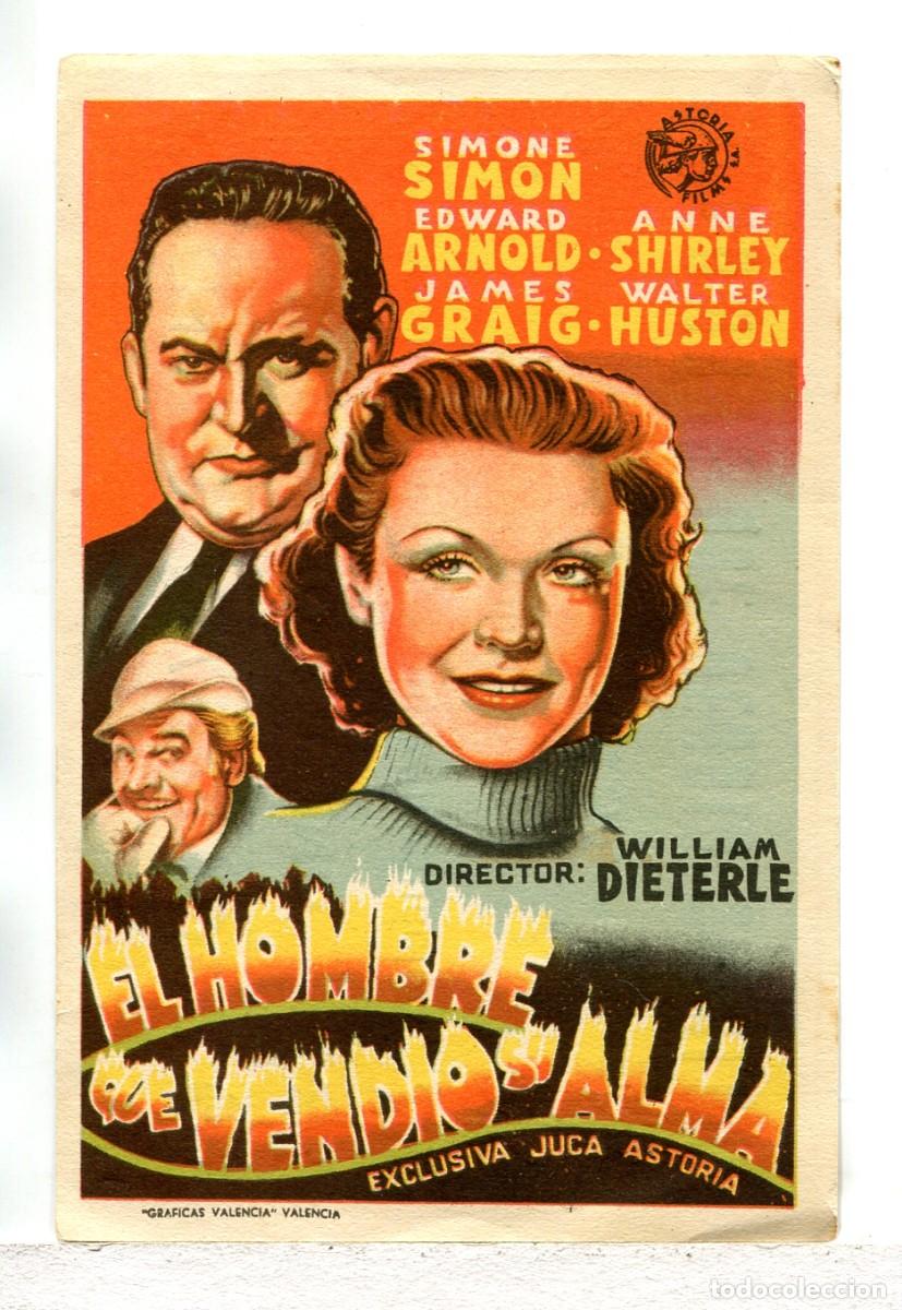 Cine: EL HOMBRE QUE VENDI&Oacute; SU ALMA, con Simone Simon.