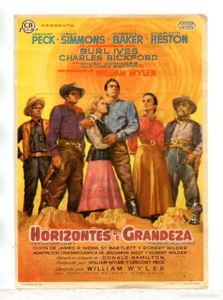 Cine: HORIZONTES DE GRANDEZA, con Charlton Heston.