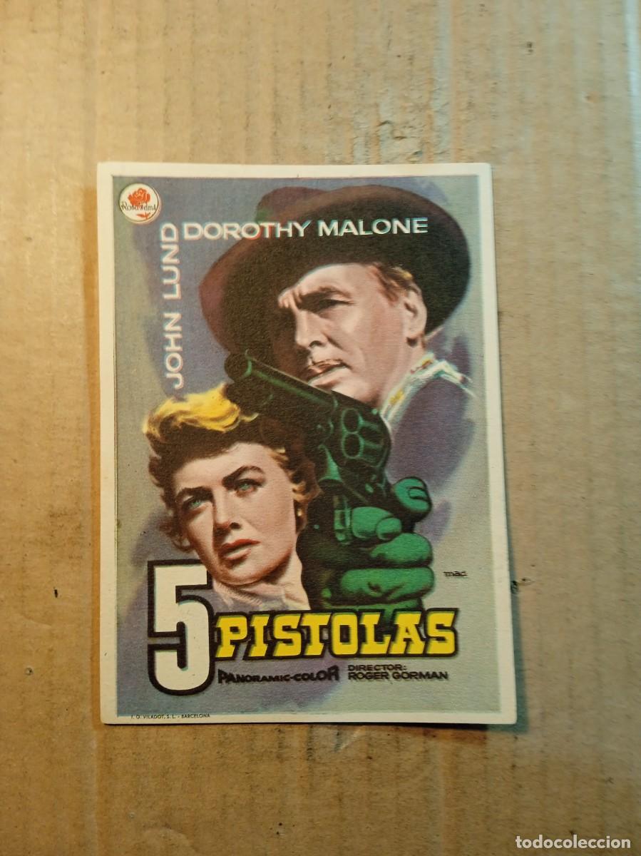 Kino: FOLLETO DE MANO CON PUBLICIDAD 5 PISTOLAS
