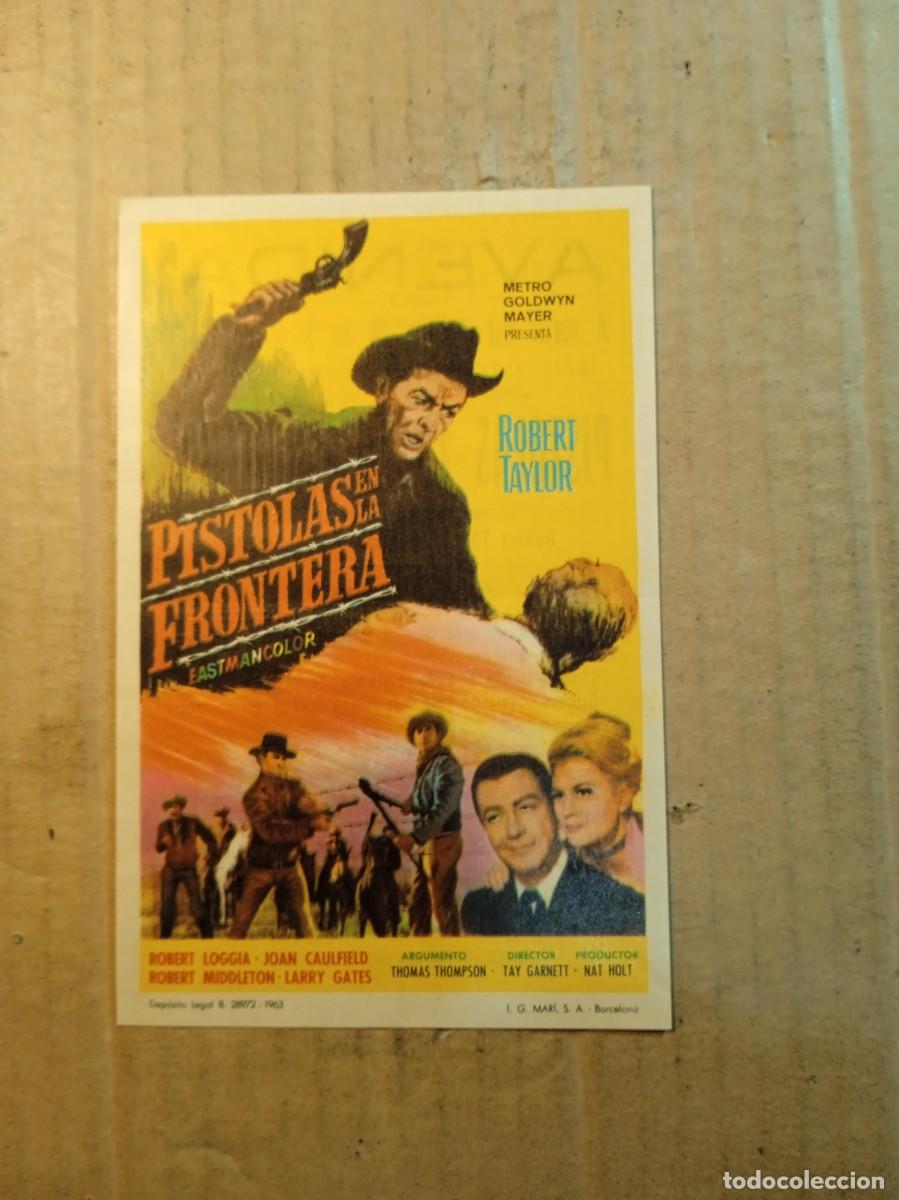 Kino: FOLLETO DE MANO CON PUBLICIDAD PISTOLAS EN LA FRONTERA
