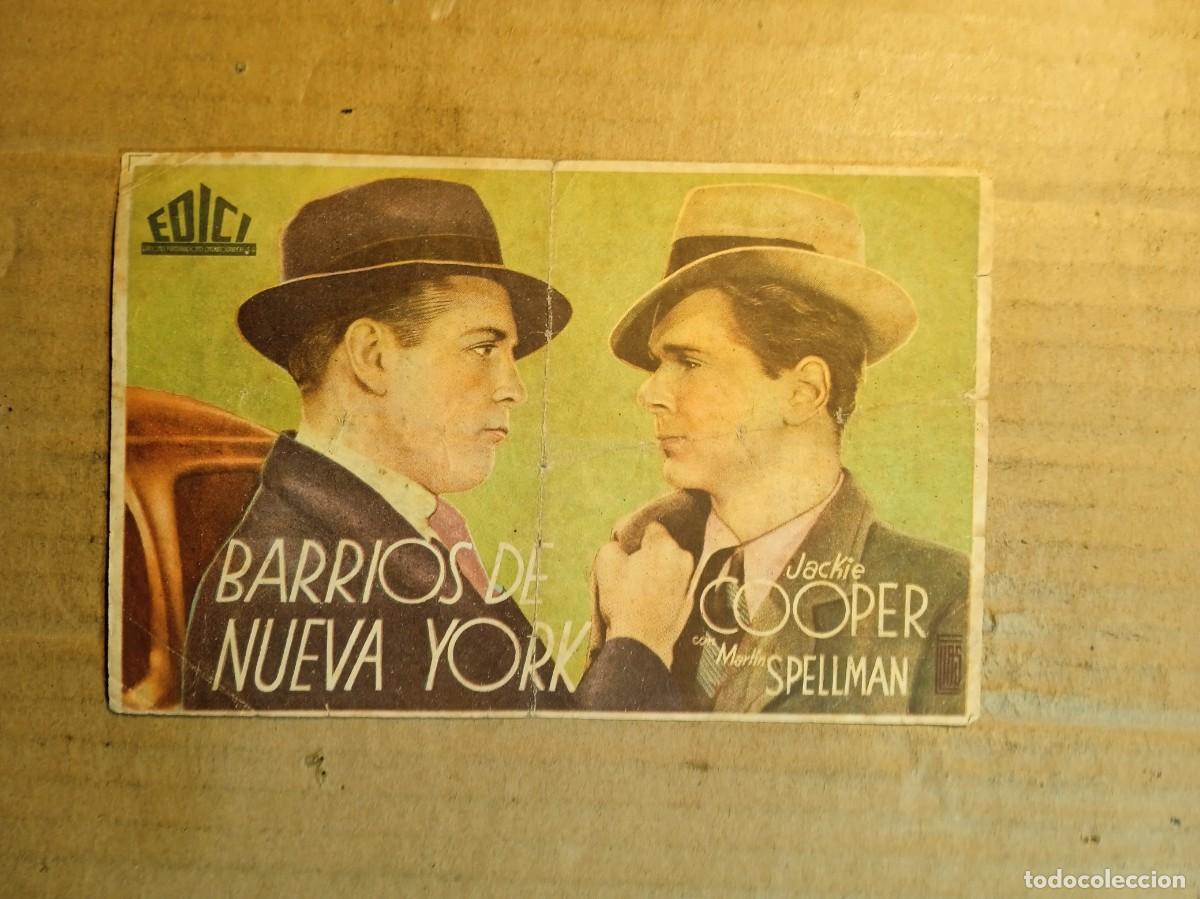 Cinema: FOLLETO DE MANO CON PUBLICIDAD BARRIOS DE NUEVA YORK