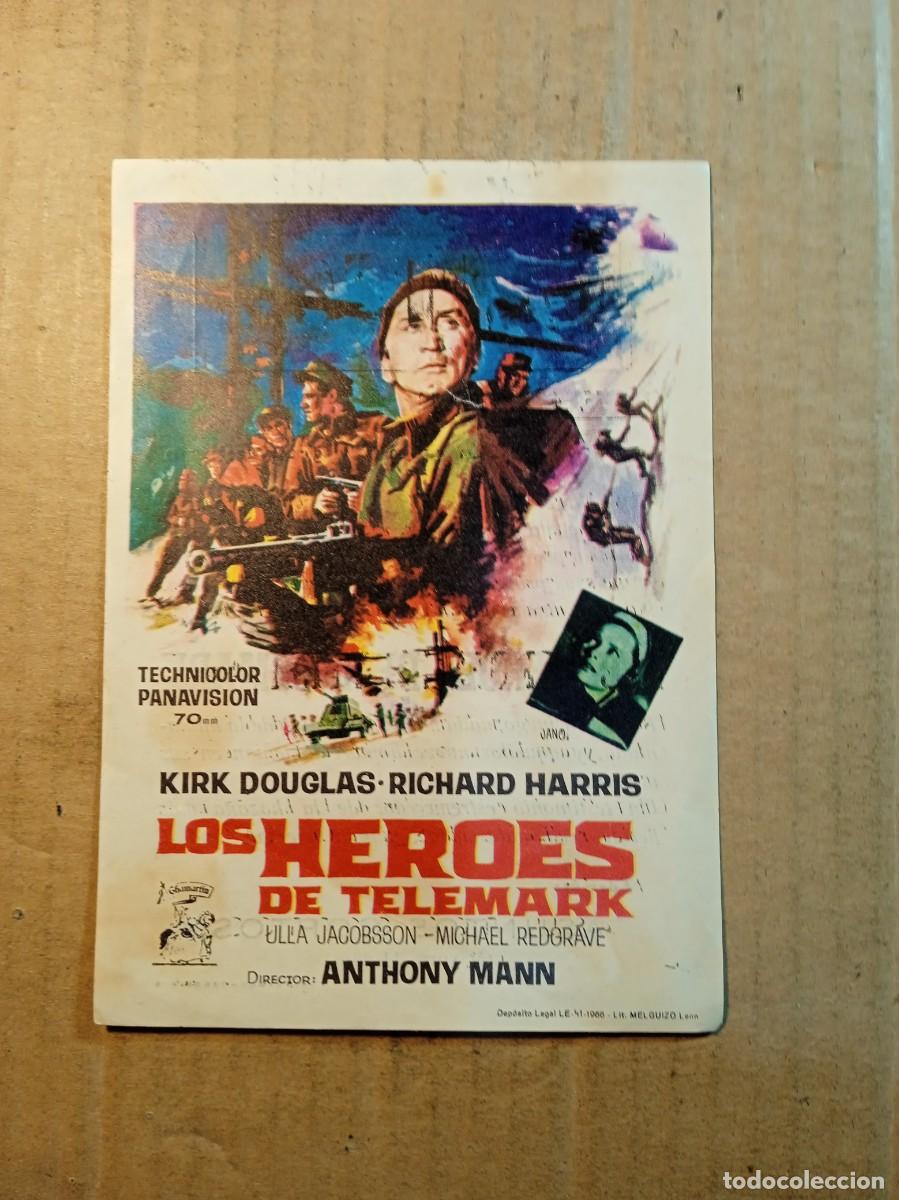 Cine: FOLLETO DE MANO CON PUBLICIDAD LOS HEROES DE TELEMARK