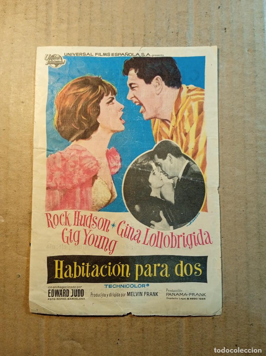 Cine: FOLLETO DE MANO CON PUBLICIDAD HABITACION PARA DOS