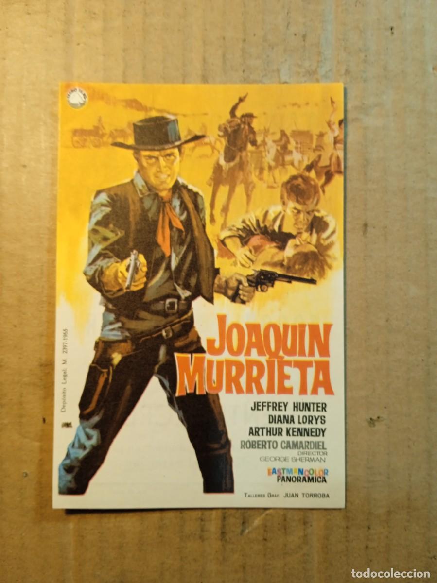 Cine: FOLLETO DE MANO CON PUBLICIDAD JOAQUIN MURRIETA
