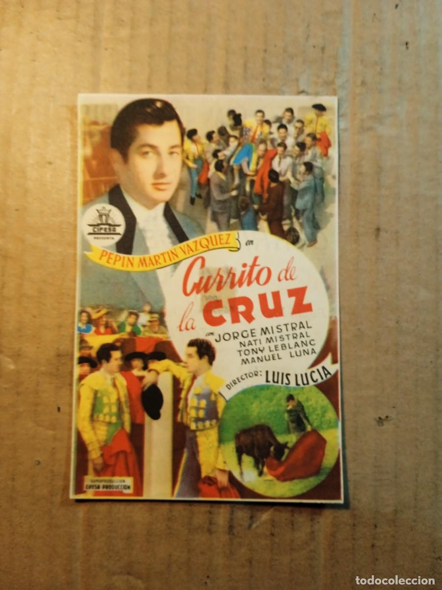 Cine: FOLLETO DE MANO CON PUBLICIDAD CURRITO DE LA CRUZ