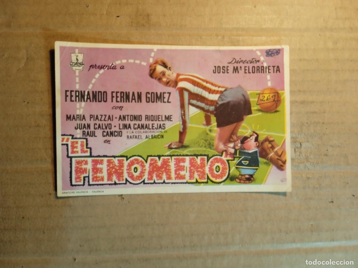 Cine: FOLLETO DE MANO CON PUBLICIDAD EL FENOMENO