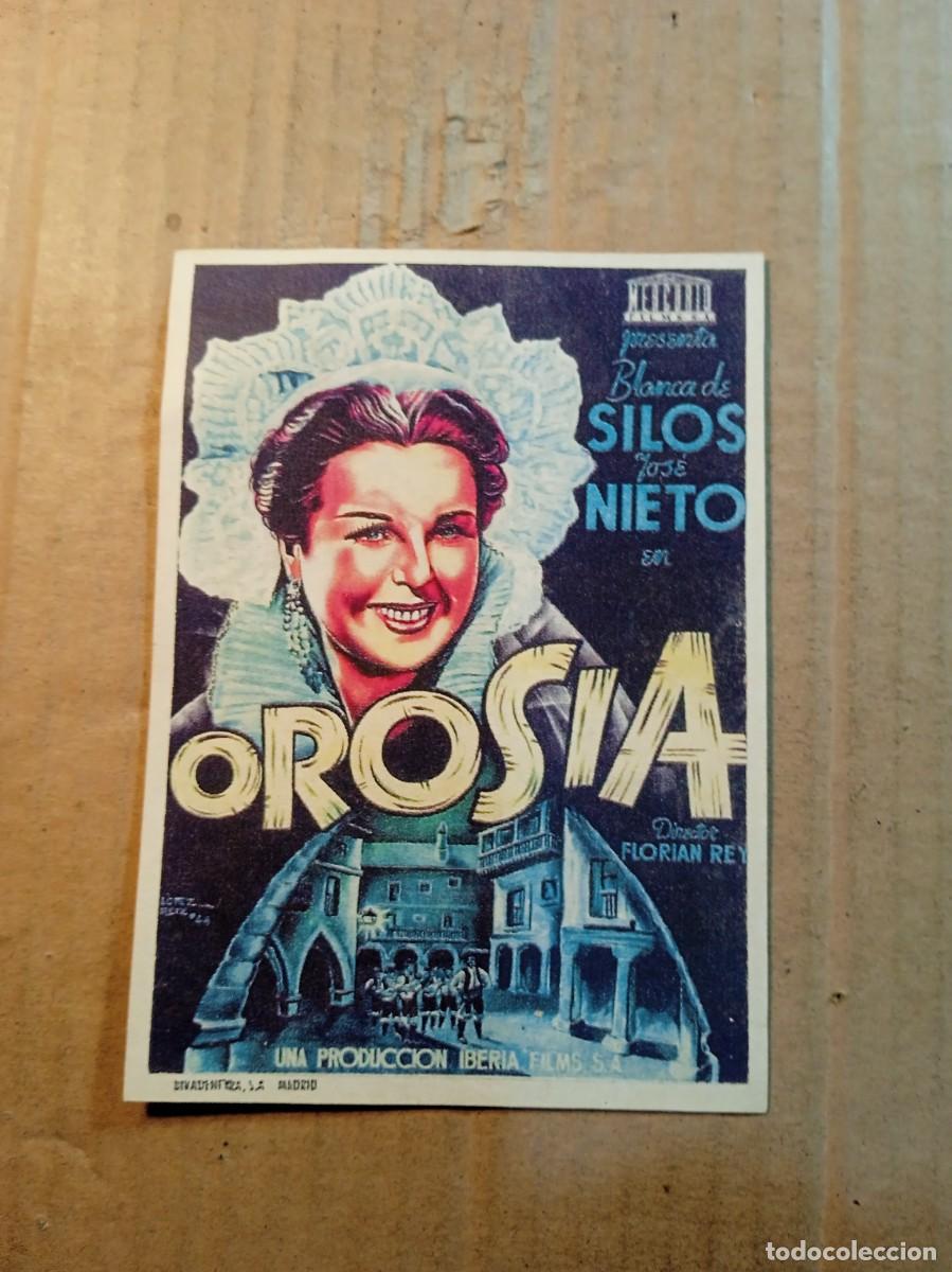 Cine: FOLLETO DE MANO CON PUBLICIDAD OROSIA