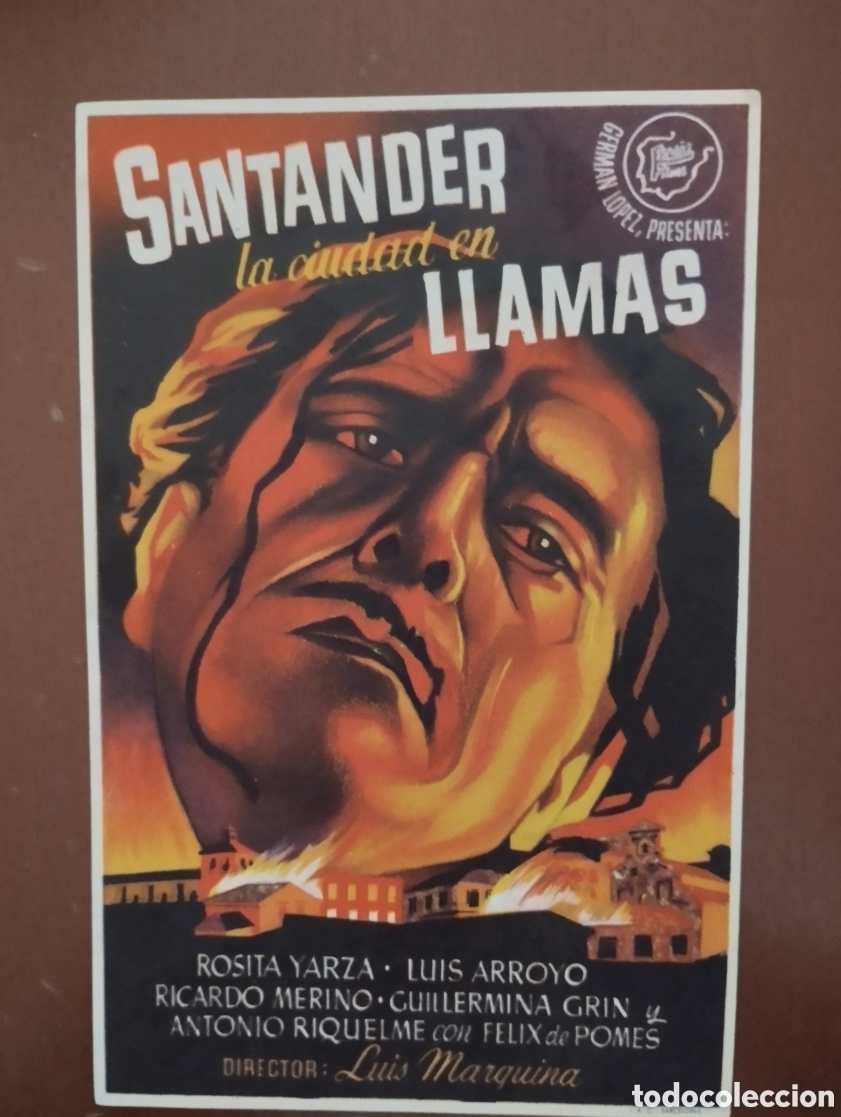Cine: Folleto Programa de cine - SANTANDER EN LLAMAS