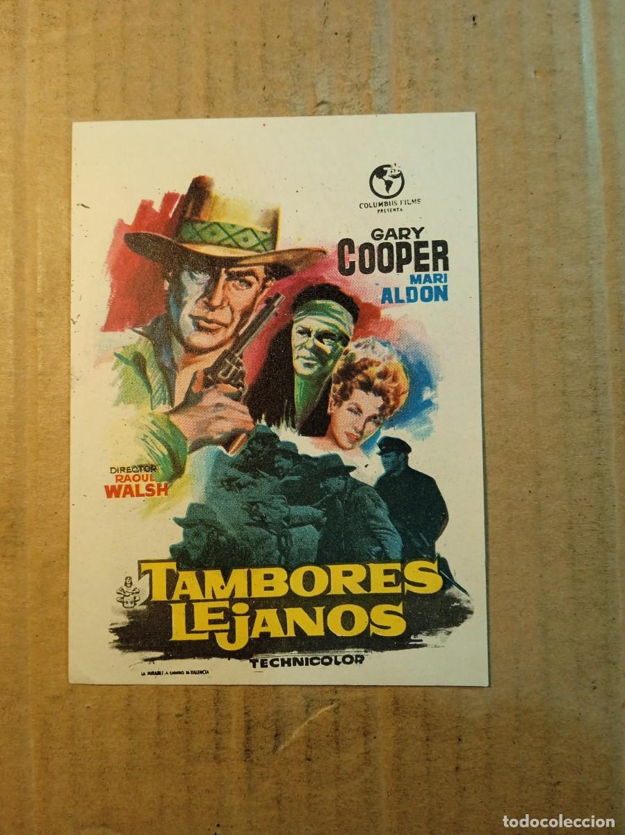 Cine: FOLLETO DE MANO CON PUBLICIDAD TAMBORES LEJANOS