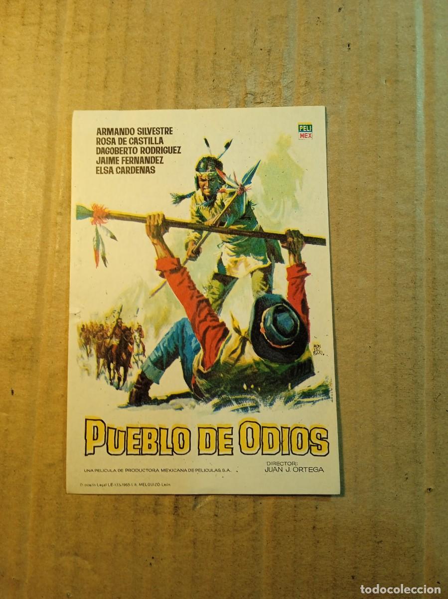 Cine: FOLLETO DE MANO CON PUBLICIDAD PUEBLO DE ODIOS