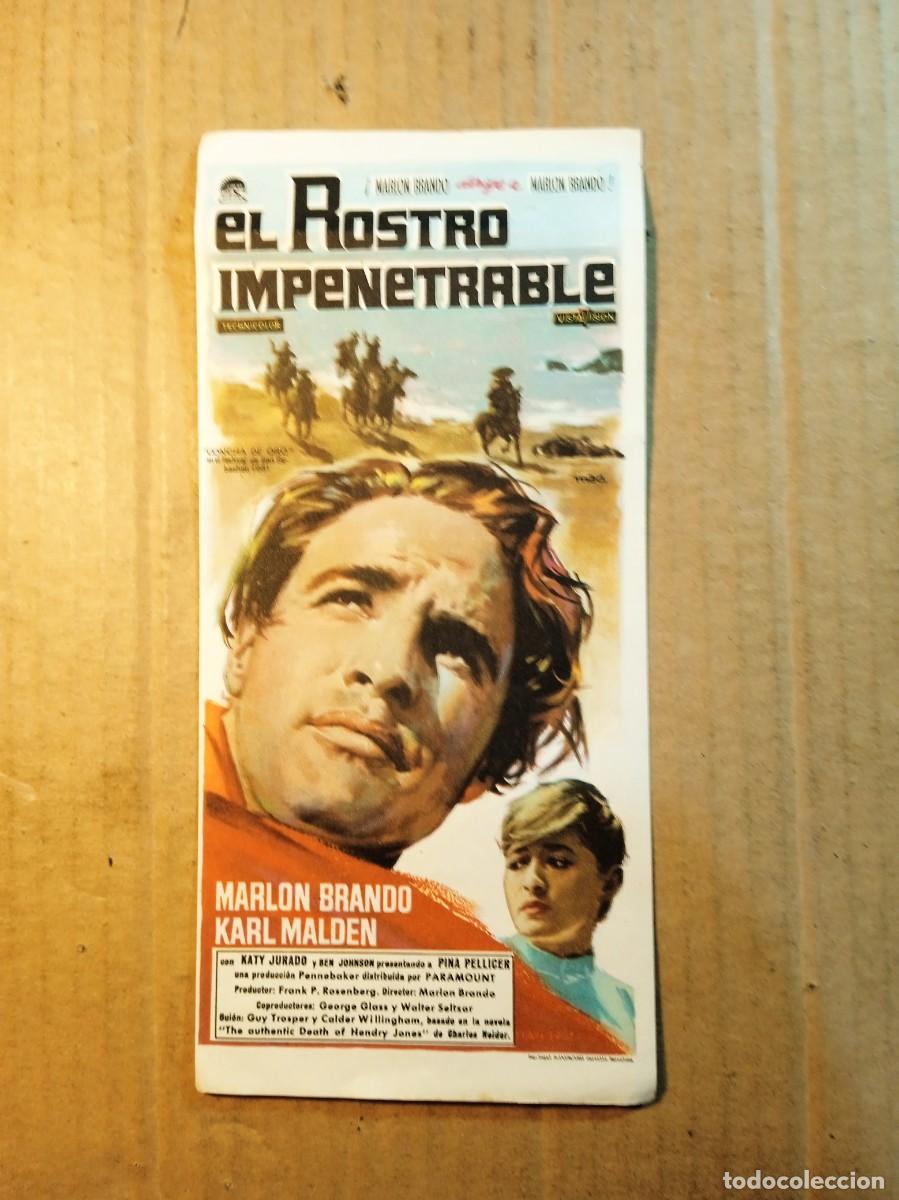 Cine: FOLLETO DE MANO CON PUBLICIDAD EL ROSTRO IMPENETRABLE