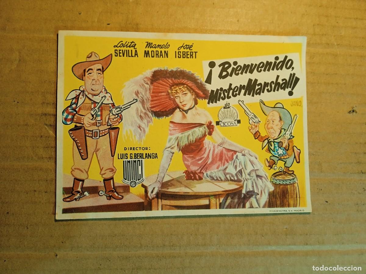 Cine: FOLLETO DE MANO CON PUBLICIDAD BIENVENIDO MISTER MARSHALL