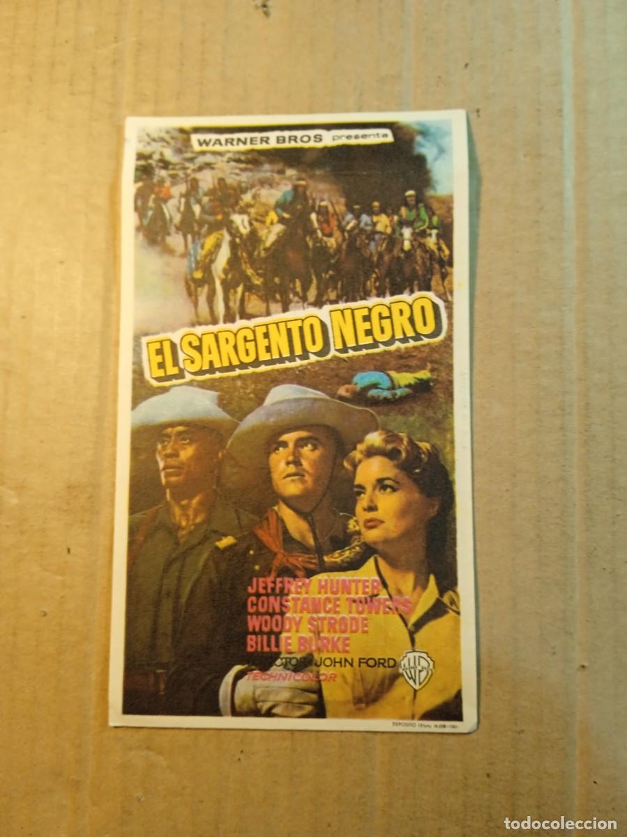 Cine: FOLLETO DE MANO CON PUBLICIDAD EL SARGENTO NEGRO