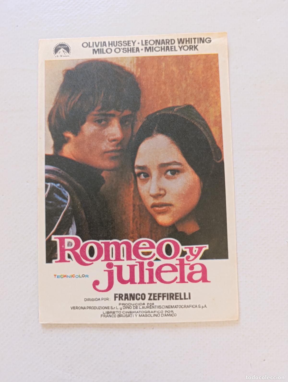 Cine: FOLLETO DE MANO - ROMEO Y JULIETA - FRANCO ZEFFIRELLI - SIN PUBLICIDAD (150D)