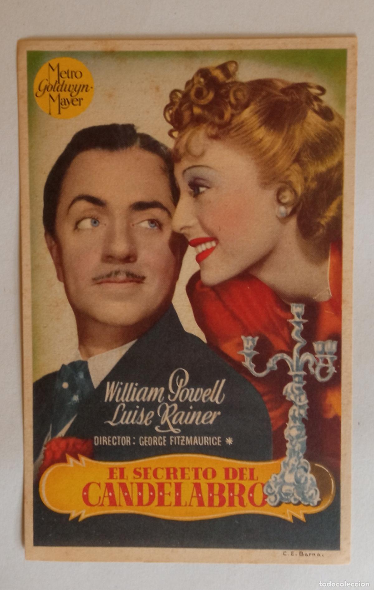 Cine: PROGRAMA DE CINE. WILLIAM POWELL. EL SECRETO DEL CANDELABRO