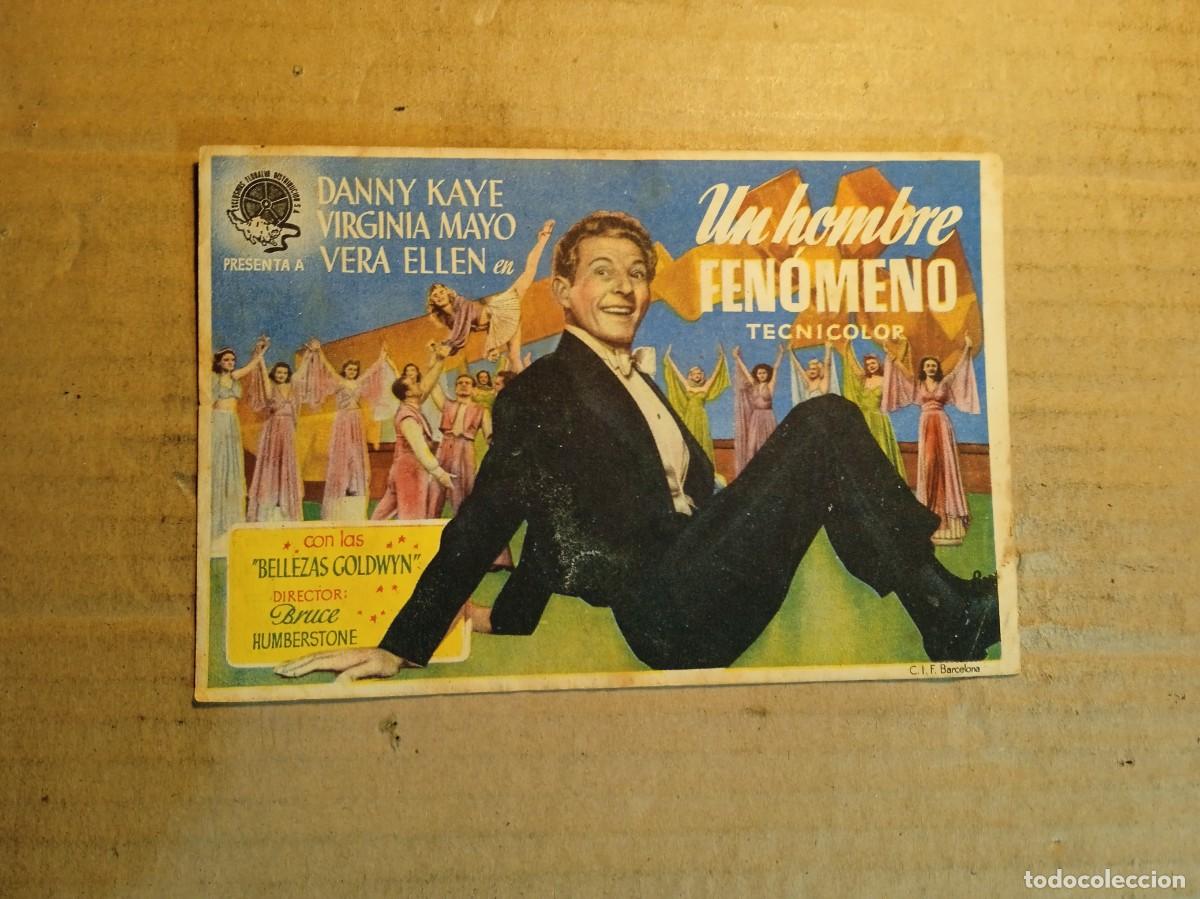 Cine: FOLLETO DE MANO CON PUBLICIDAD UN HOMBRE FEN&Oacute;MENO