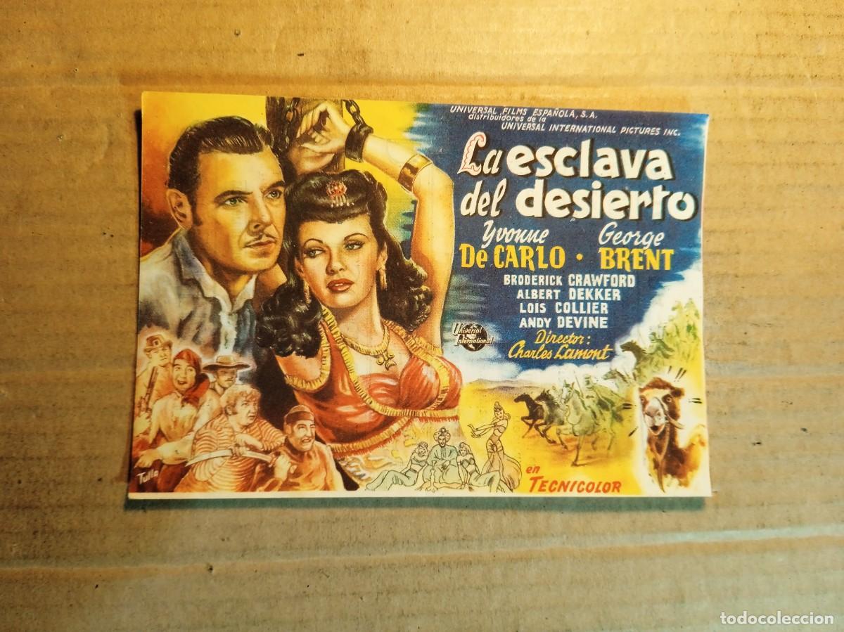 Cine: FOLLETO DE MANO CON PUBLICIDA LA ESCLAVA DEL DESIERTO