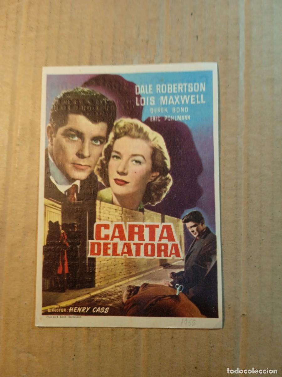 Cine: FOLLETO DE MANO CON PUBLICIDAD CARTA DELATORA