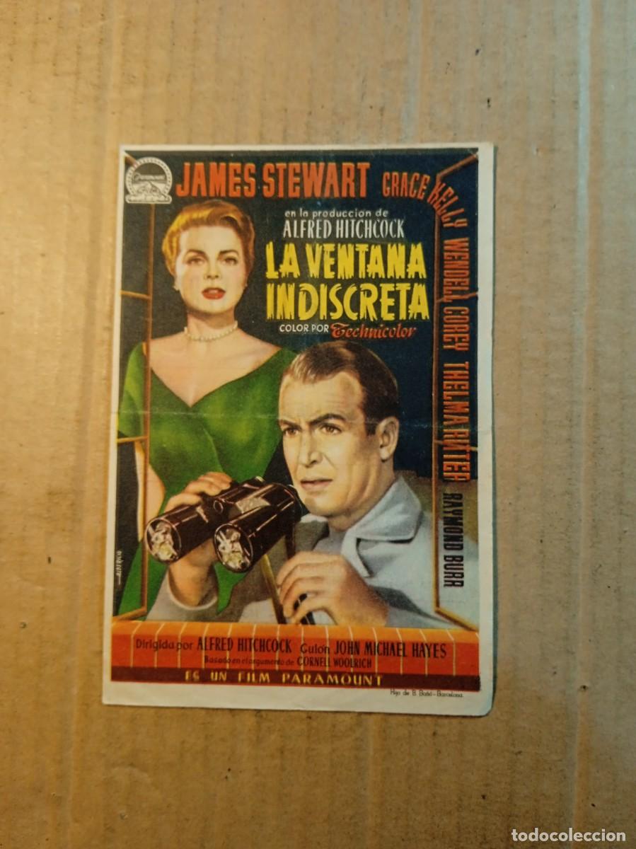 Cine: FOLLETO DE MANO CON PUBLICIDAD LA VENTANA INDISCRETA