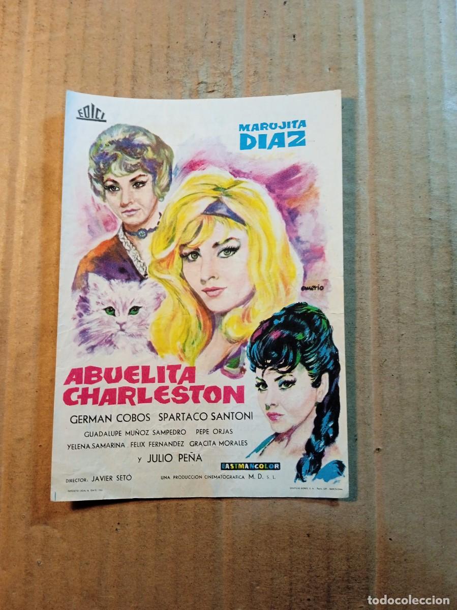 Cine: FOLLETO DE MANO CON PUBLICIDAD ABUELITA CHARLESTON