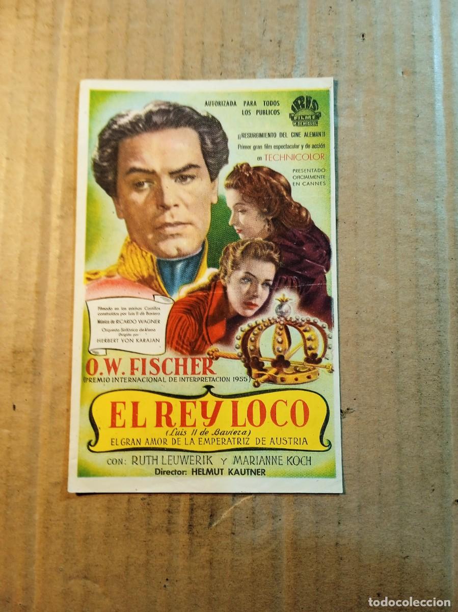 Cine: FOLLETO DE MANO CON PUBLICIDAD EL REY LOCO