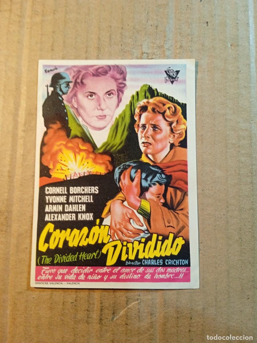 Cine: FOLLETO DE MANO CON PUBLICIDAD CORAZON DIVIDIDO