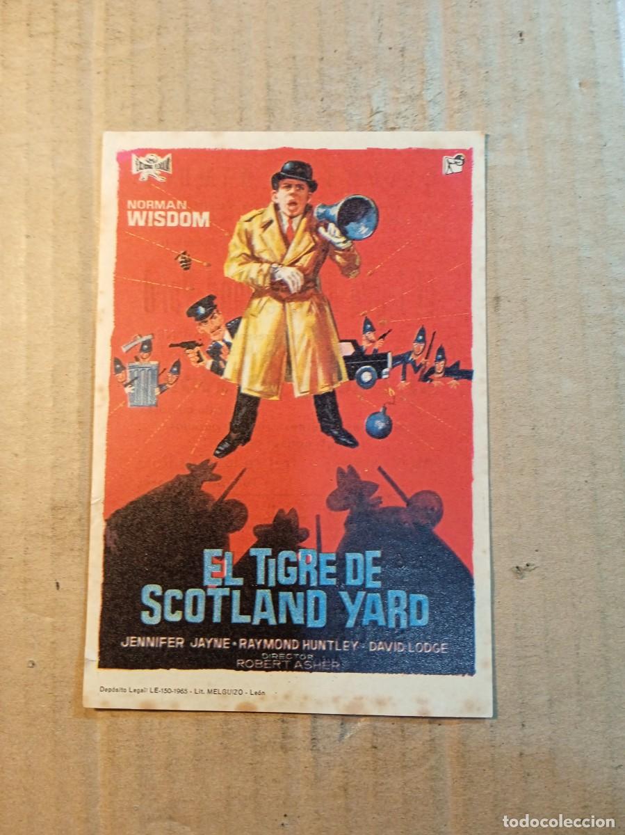 Cine: FOLLETO DE MANO CON PUBLICIDAD EL TIGRE DE SCOTLAND YARD