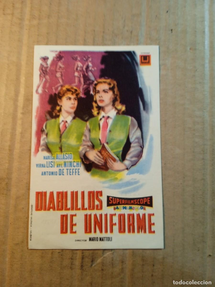 Cine: FOLLETO DE MANO CON PUBLICIDAD DIABLILLOS CON UNIFORME