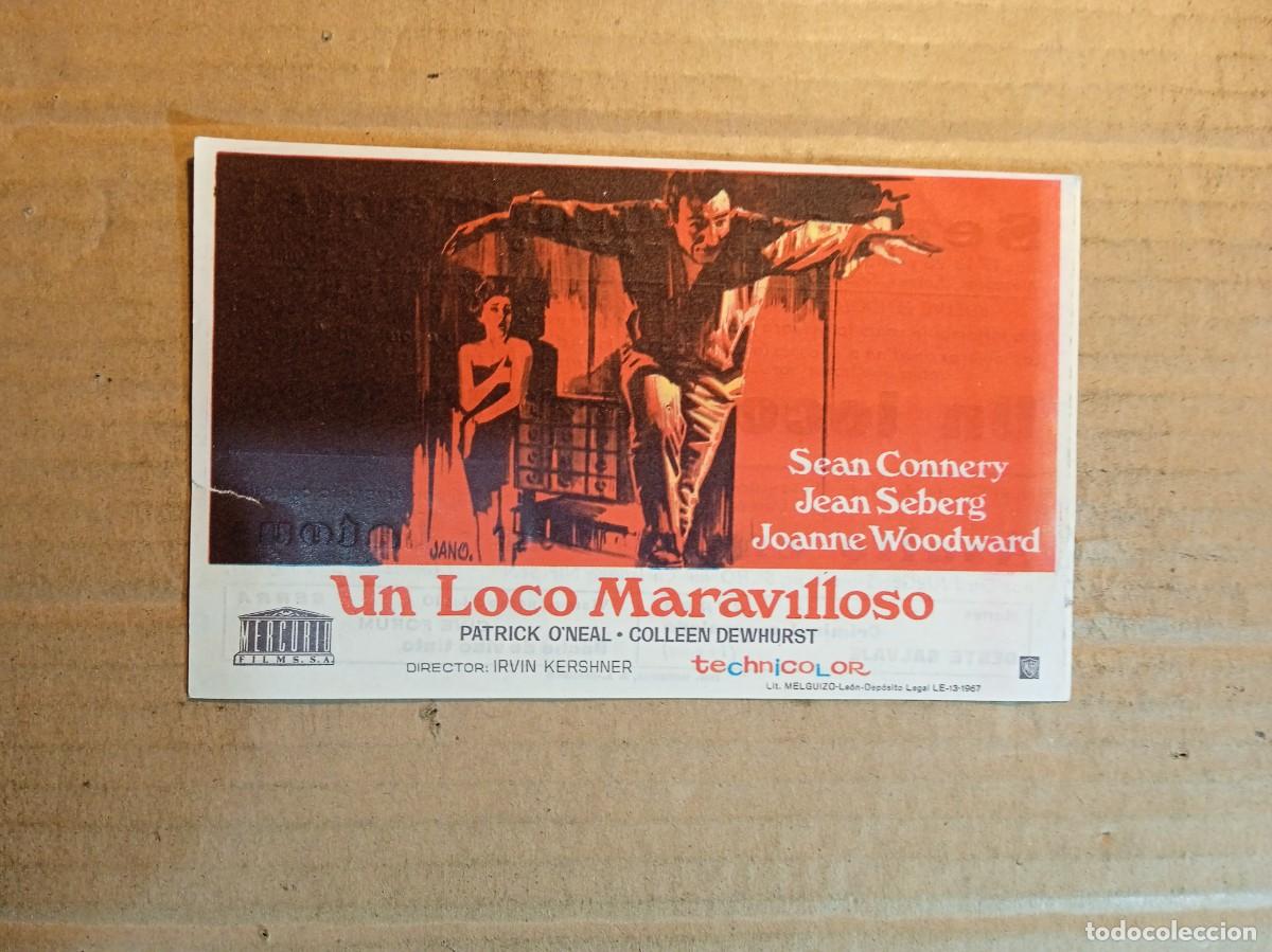 Cine: FOLLETO DE MANO CON PUBLICIDAD UN LOCO MARAVILLOSO