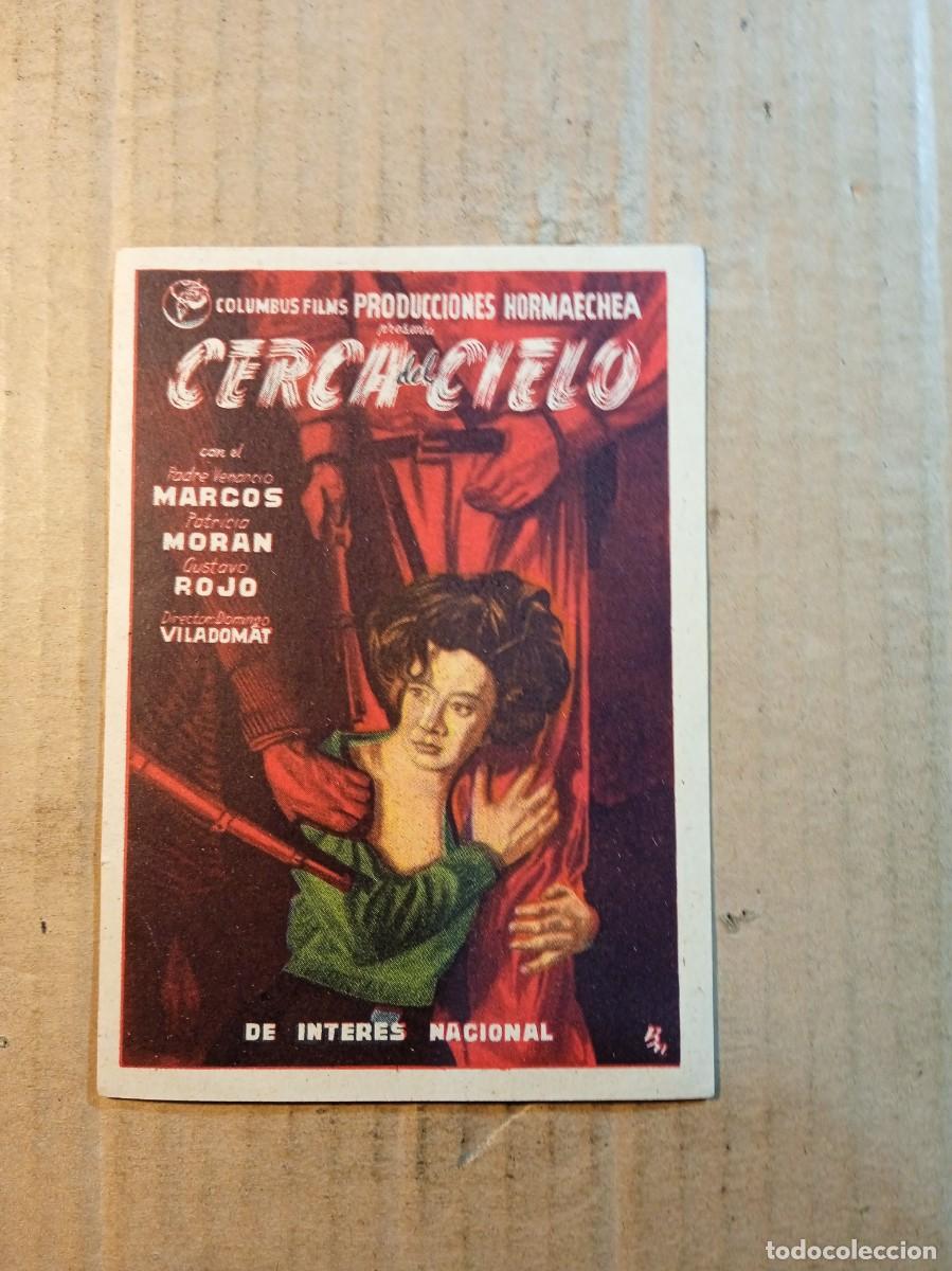 Cine: FOLLETO DE MANO CON PUBLICIDAD CERCA DEL CIELO