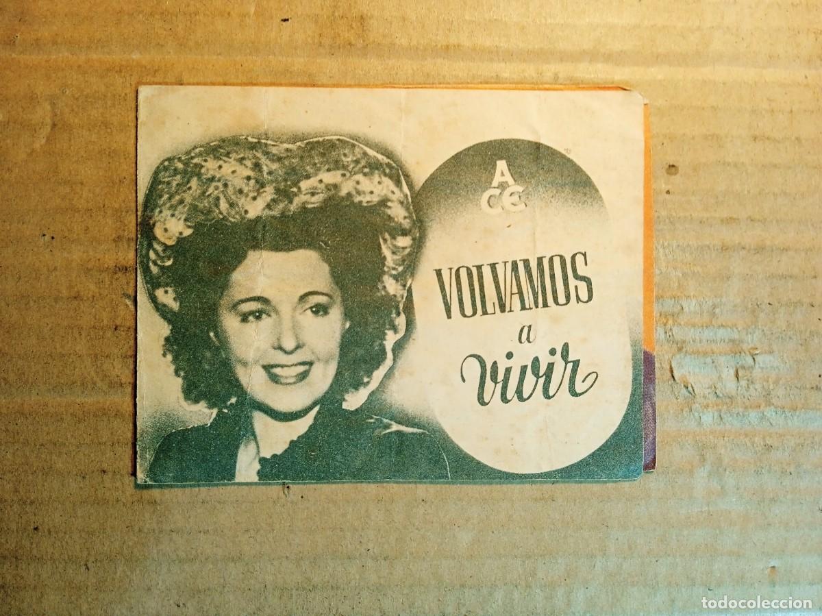 Cine: FOLLETO DE MANO DOBLE SIN PUBLICIDAD VOLVAMOS A VIVIR
