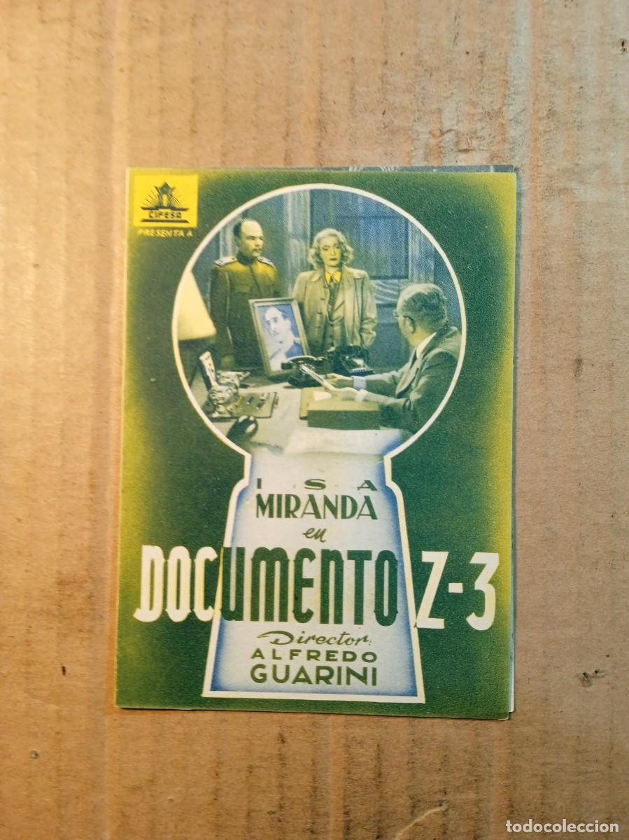 Cine: FOLLETO DE MANO DOBLE SIN PUBLICIDAD DOCUMENTO Z - 3