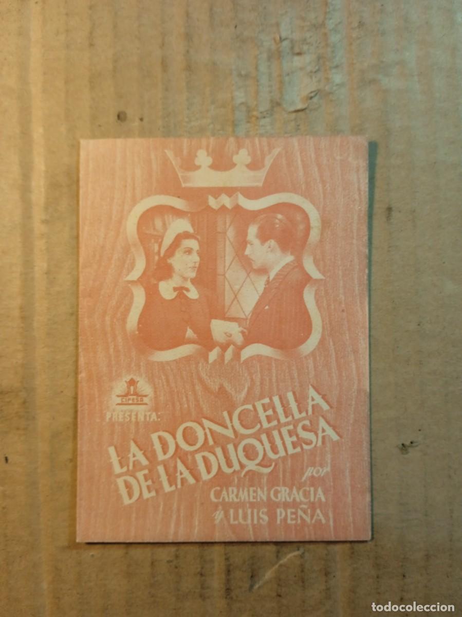 Cine: FOLLETO DE MANO DOBLE SIN PUBLICIDAD LA DONCELLA DE LA DUQUESA