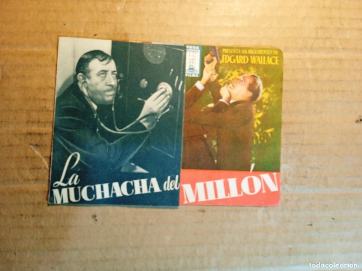 Cine: FOLLETO DE MANO DOBLE SIN PUBLICIDAD LA MUCHACHA DEL MILLON