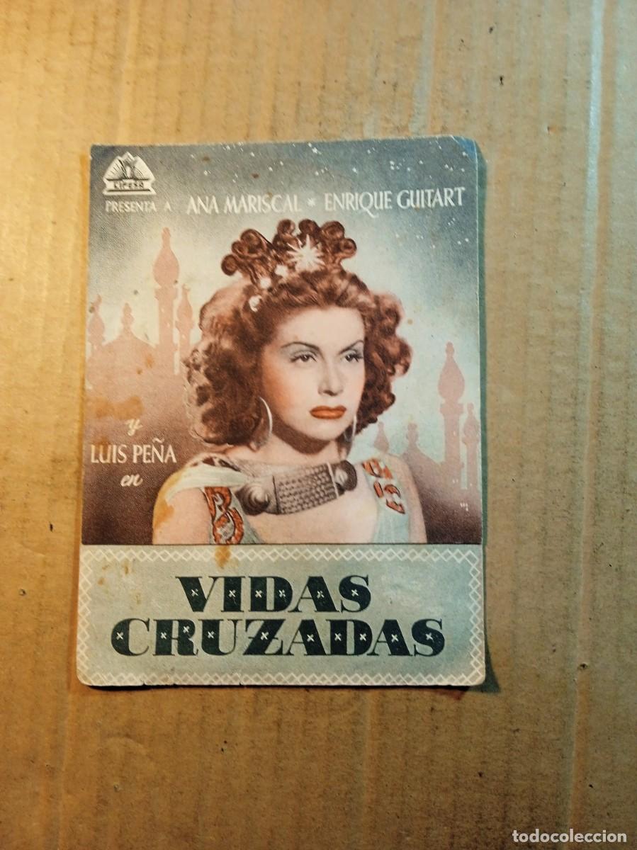 Cine: FOLLETO DE MANO DOBLE SIN PUBLICIDAD VIDAS CRUZADAS
