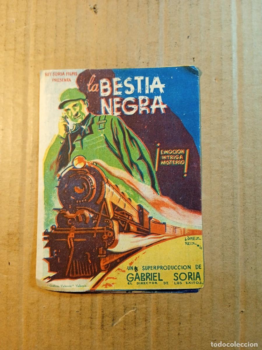 Cine: FOLLETO DE MANO DOBLE SIN PUBLICIDAD LA BESTIA NEGRA