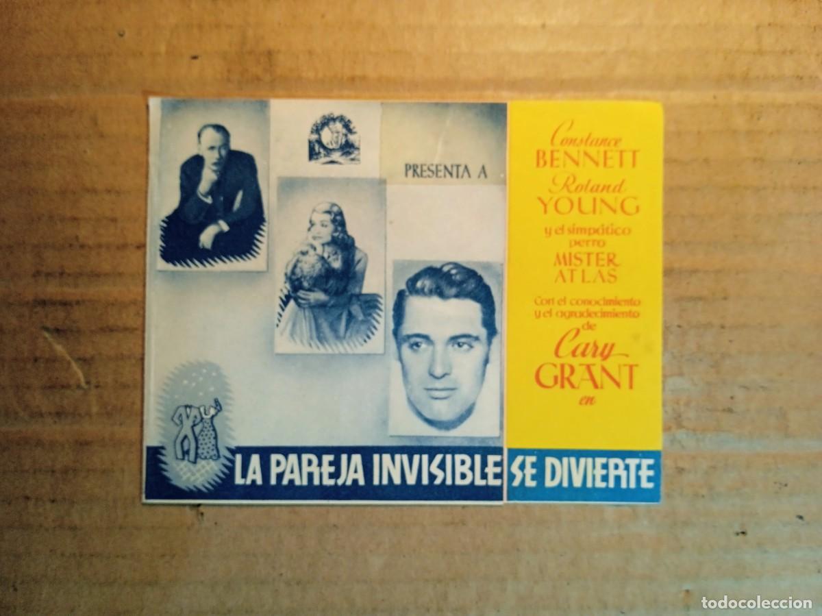 Cine: FOLLETO DE MANO DOBLE SIN PUBLICIDAD LA PAREJA INVISIBLE SE DIVIERTE