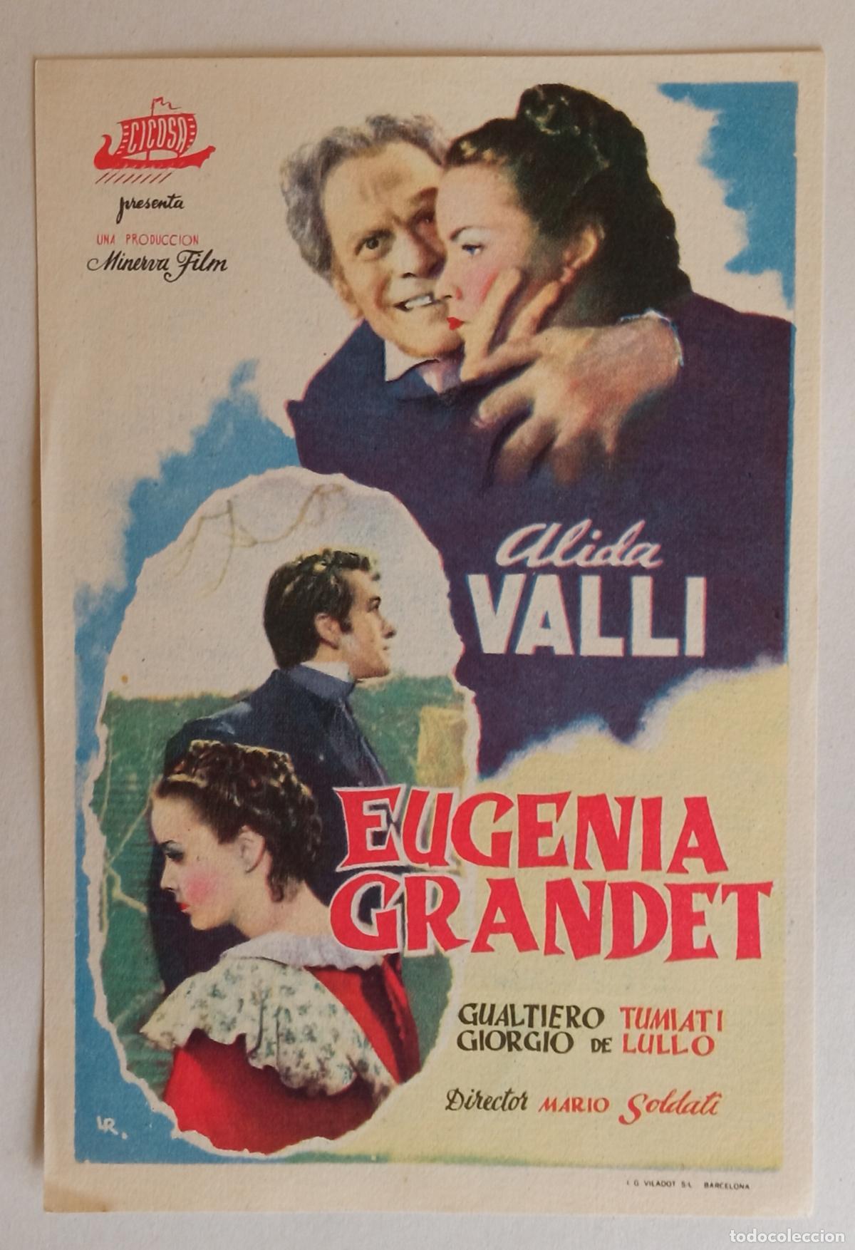Cine: PROGRAMA DE CINE. ALIDA VALLI. EUGENIA GRANDET