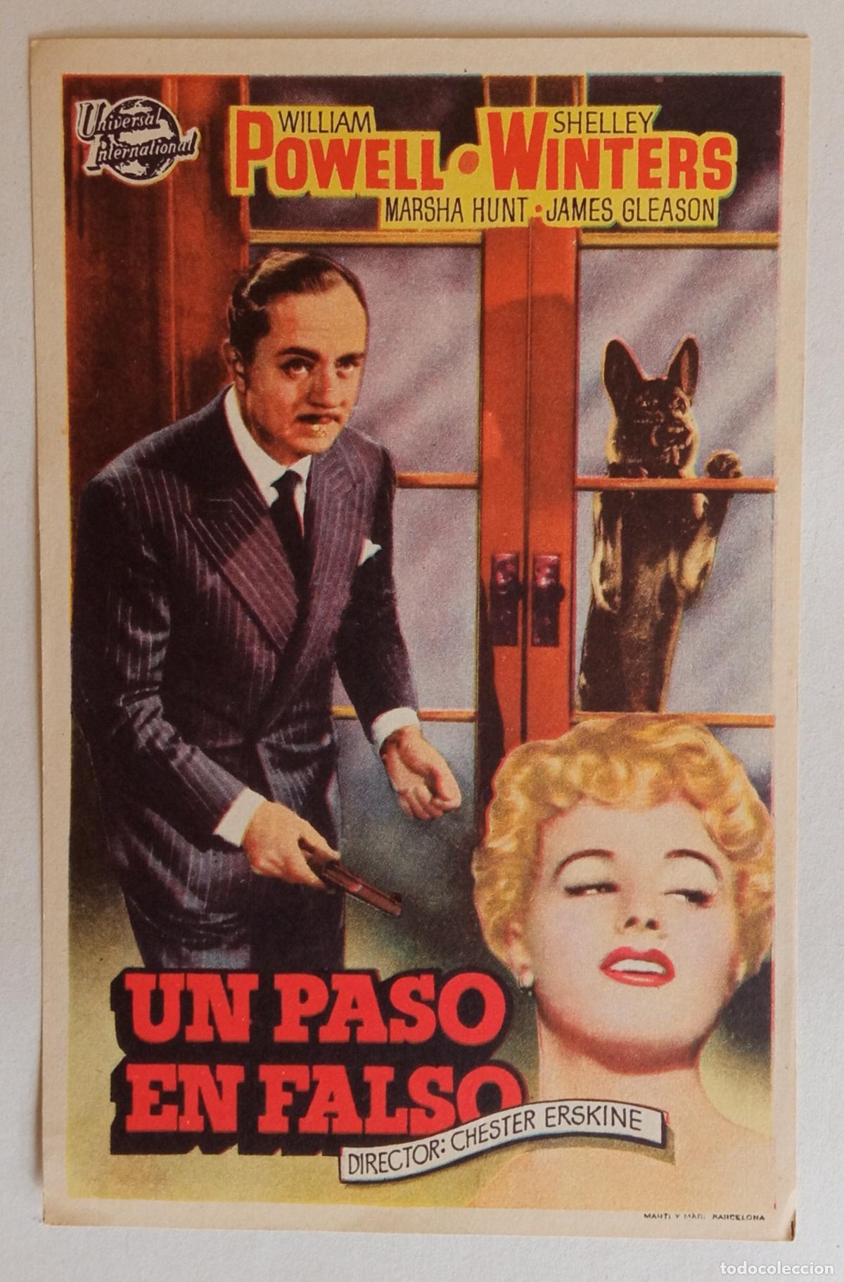 Cine: PROGRAMA DE CINE. WILLIAM POWELL. UN PASO EN FALSO