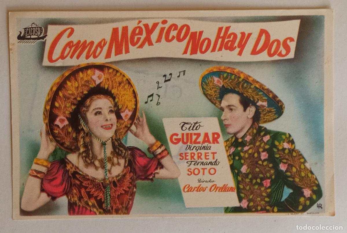 Cine: PROGRAMA DE CINE. TITO GUIZAR. COMO M&Eacute;XICO NO HAY DOS. PORTADA DE LUIS ROND&Oacute;N
