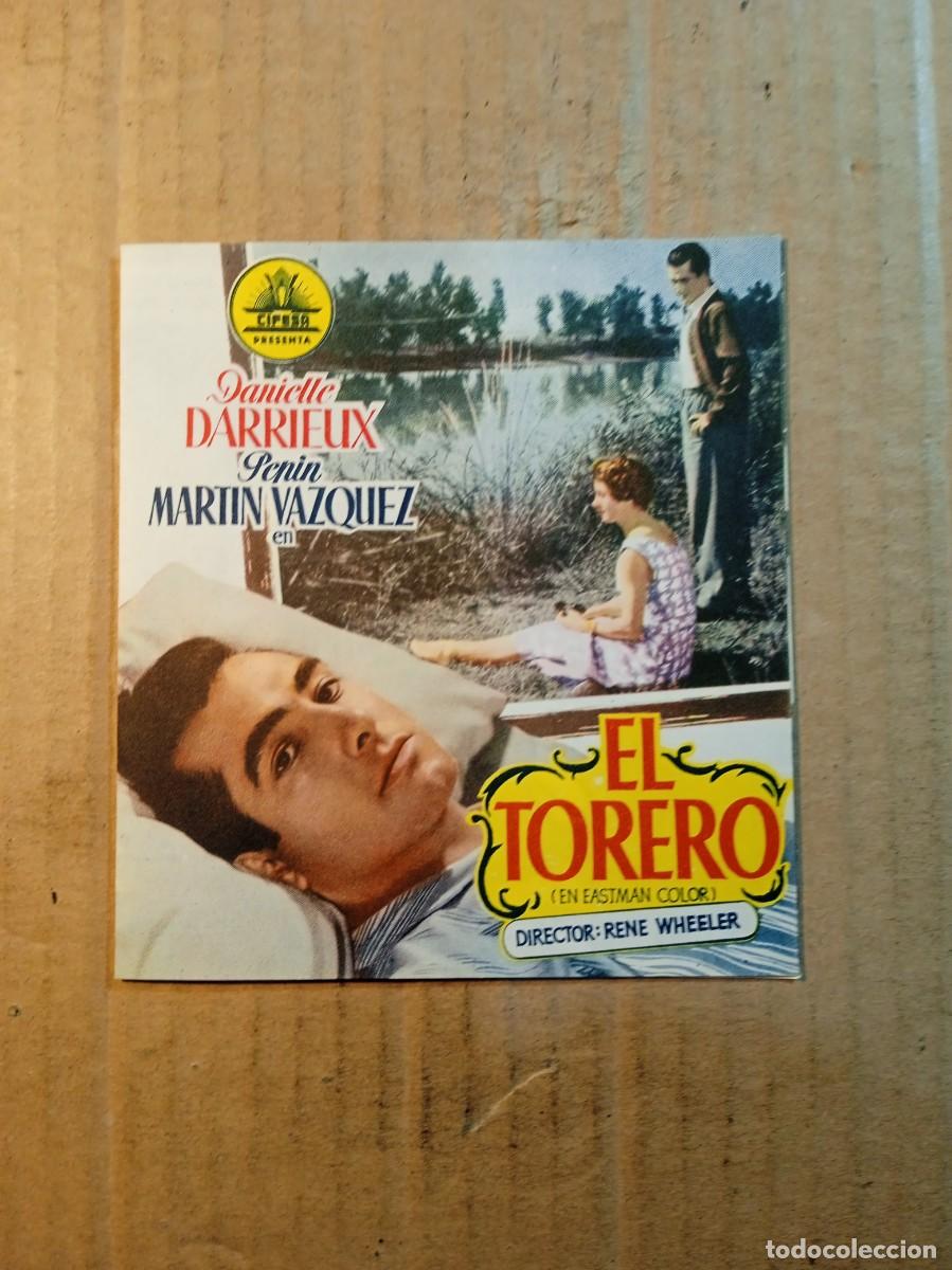 Cine: FOLLETO DE MANO DOBLE SIN PUBLICIDAD EL TORERO