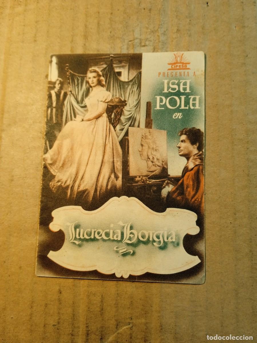 Cine: FOLLETO DE MANO DOBLE SIN PUBLICIDAD LUCRECIA BORGIA