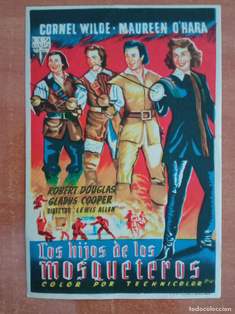 Cine: LOS HIJOS DE LOS MOSQUETEROS, CORNEL WILDE, CINE RECREO, TOR&Aacute;, LLEIDA, 1953
