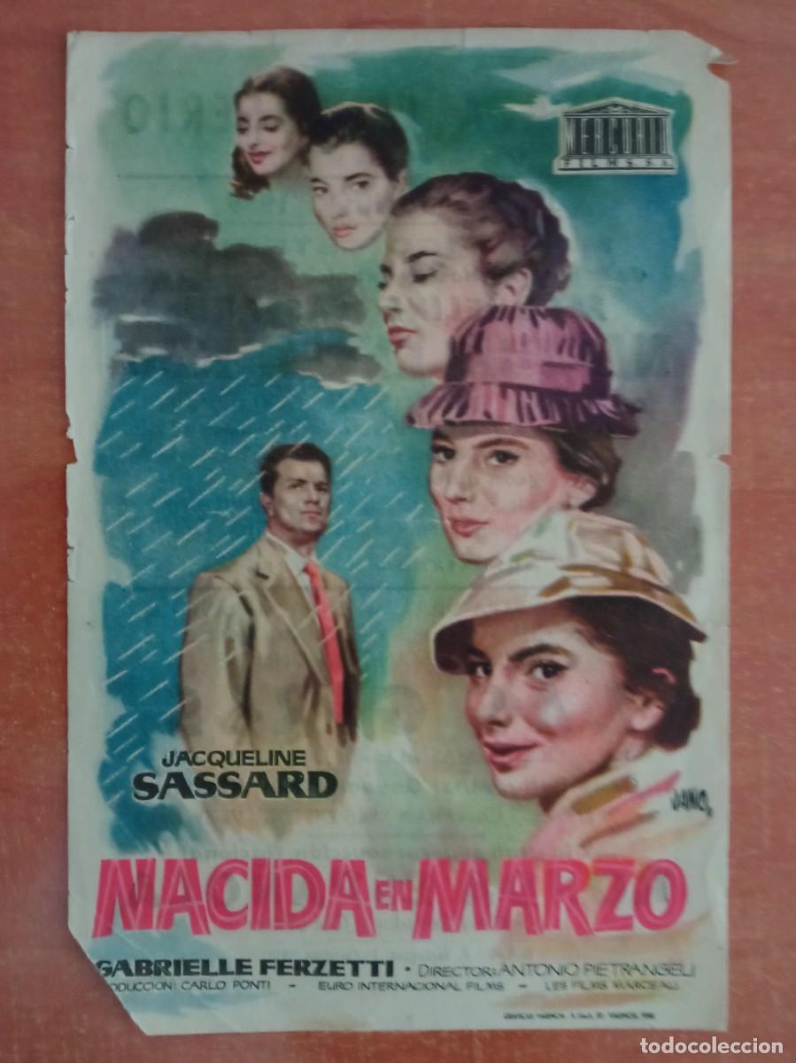 Cine: NACIDA EN MARZO, JACQUELINE SASSARD, TERRAZAEL CASERIO, VILLARREAL, CASTELL&Oacute;N, 1959