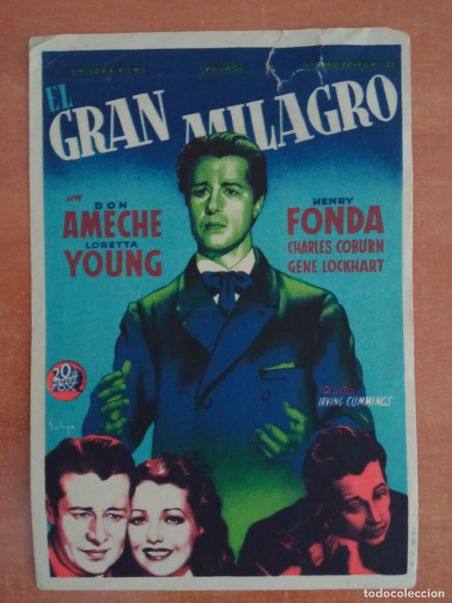 Cine: EL GRAN MILAGRO, DON AMECHE, HENRY FONDA, SOLIG&Oacute;